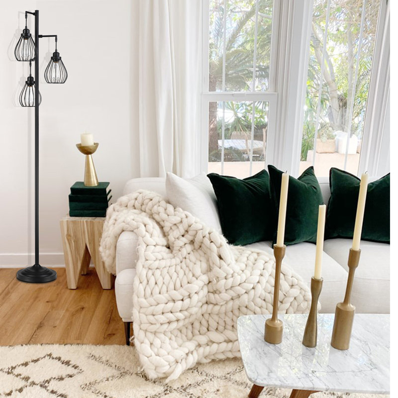 Jenalee 68.89'' Black Tree Floor Lamp