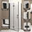 Bifold Shower Door, 1/4"(6Mm) Tempered Glass, Aluminum Frame, Explosion Proof Film-120558955
