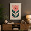 Geometric Bloom Mid-Century - Wrapped Canvas-1839507156-1839507167