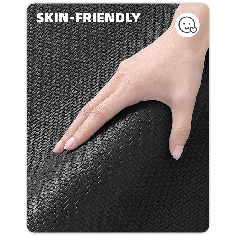 Tapis de cuisine anti-fatigue Jendrik, Noir, 17 po x 59 po et 17 po x 59 po