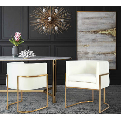Isparta Velvet Arm Chair Dining Chair