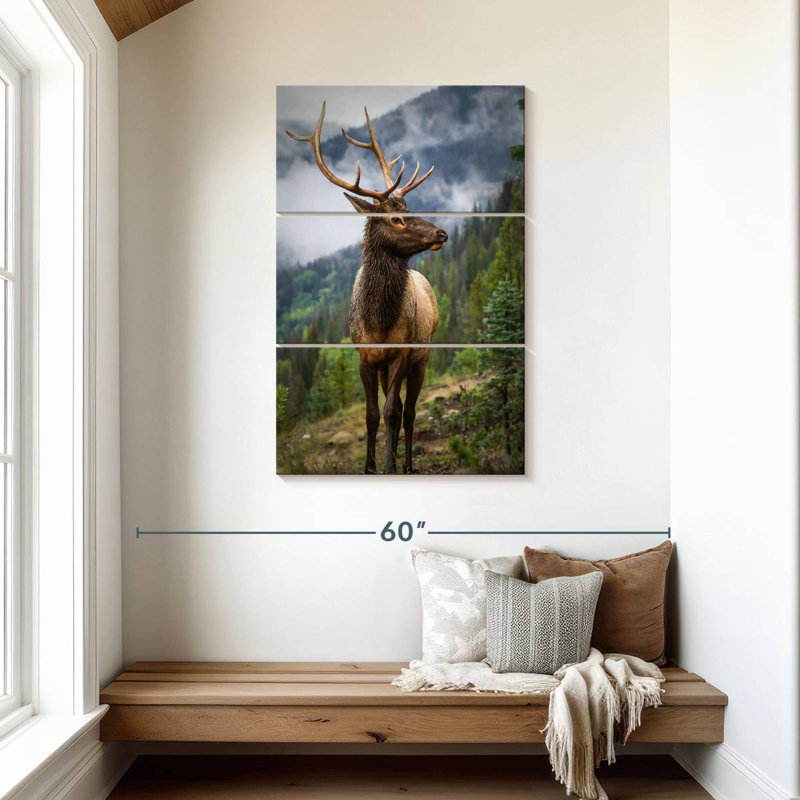 Brampt Elk In The Rockies, 45" H x 28" W