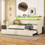 Lit de jour simple avec couchette beige-121107155