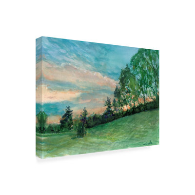 Art mural sur toile tendue - «Southhampton Sunset» par Stephen Calcasola pour décoration de salon, de chambre à coucher ou de bureau - 35 x 47