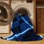 Tapis bleu pâle lavable à la machine Pahola-1282438155