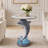 Gray Dolphin Pedestal Side Table