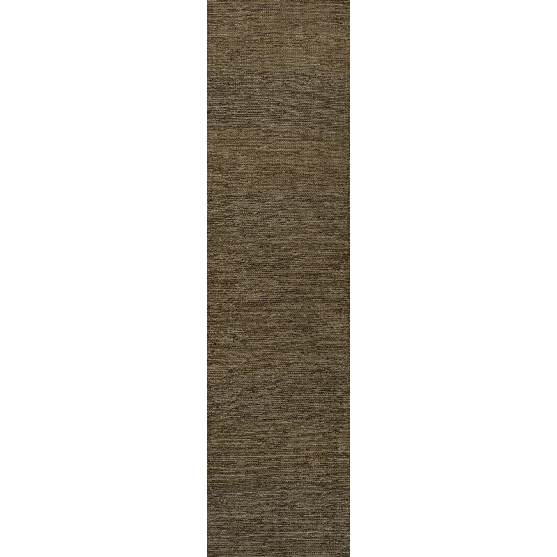 Tapis brun en jute tissé Griffin, Tapis de couloir 2 pi x 8 pi