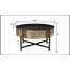 Table basse rustique vintage avec base en métal robuste et amplement d'espace pour les salons modernes