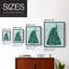 «Christmas Peacock Christmas Tree», reproduction encadrée - bois massif-905777205-905777203