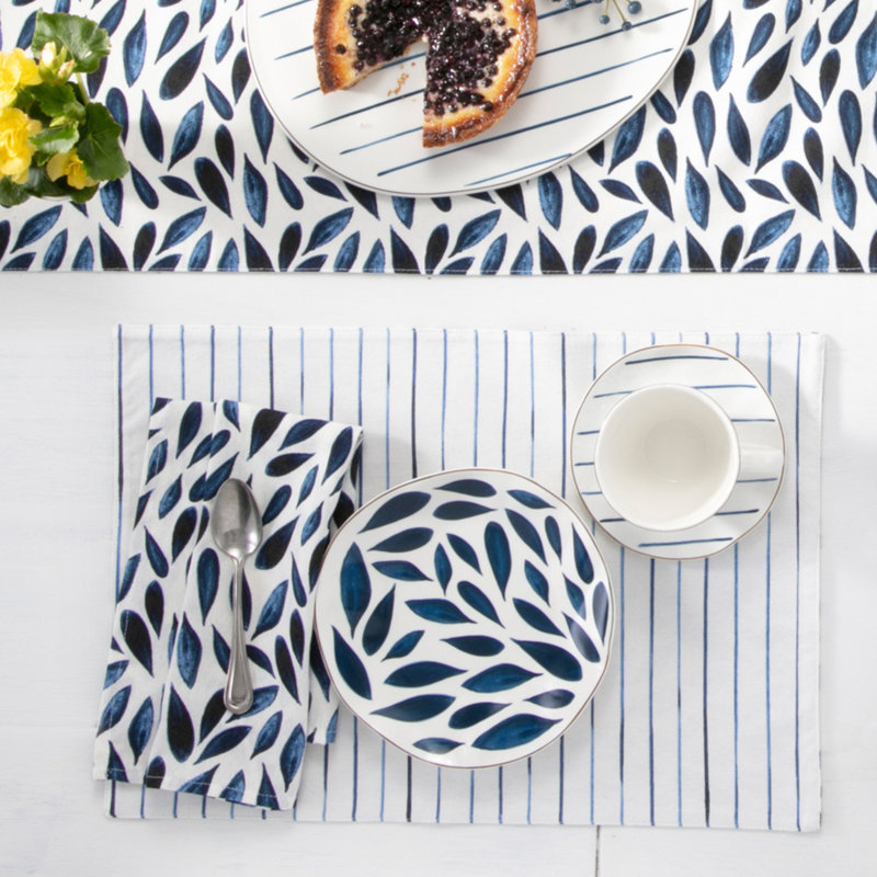 Blue Bay Leaf 19"x19" Napkins