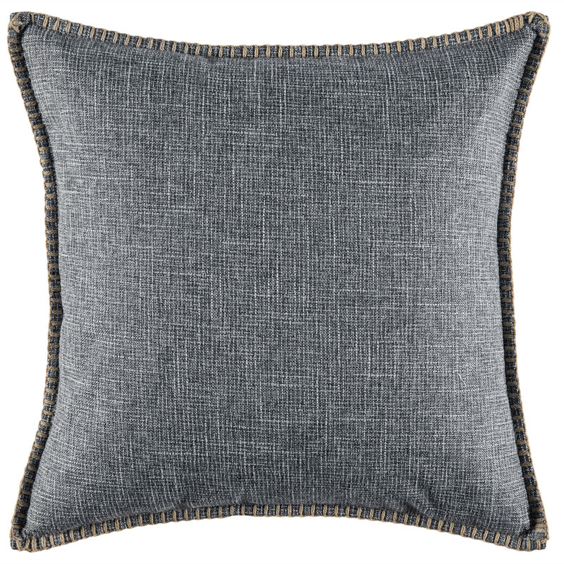 Coussin en tissu, Gris, 20 po x 20 po, Non