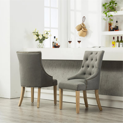 Luxurious Button Tufted Wingback Chairs Set For Stylish Interiors