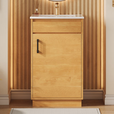 Meuble-lavabo de 20 pouces avec lavabo en céramique
