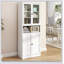 Armoire de cuisine en métal durable avec tablettes réglables, structure en acier inoxydable robuste, rangement autoportant pour les maisons modernes