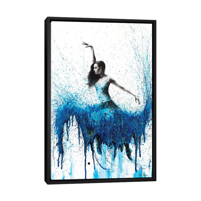 «Rising Moonstone Dance», impression sur toile, Toile avec cadre noir, H 60 po x l 40 po x P 1,5 po, Pas de tapis