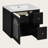 24" Wall-Mounted Bathroom Vanity with Ceramic Sink, 2 Drawers, Soft-Close Door-1893142828