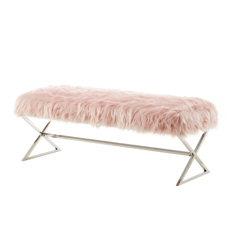 Evonne Upholstered Bench, Rose