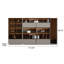 78 po H 78,74 po x l 110,24 po, luxueux classeur autoportant, bibliothèque de bureau de direction, armoire de rangement avec lumières DEL-129892776