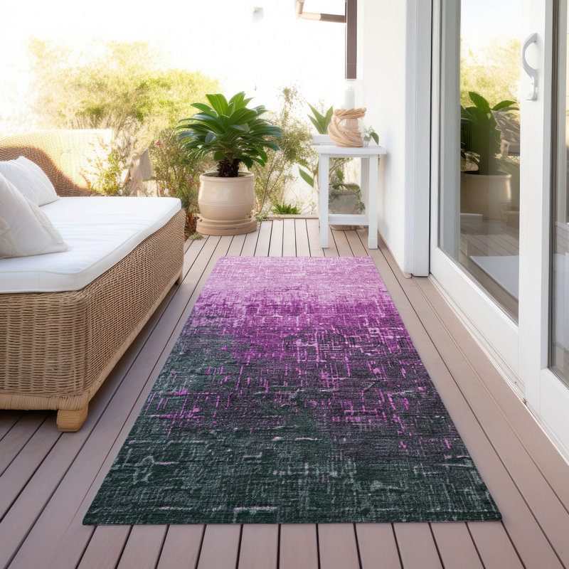  Machine Washable Indoor/Outdoor Chayden ACN1066 Rug, Runner 2'3" x 7'6"