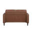 Causeuse rembourrée en similicuir chocolat moderne-1841861737
