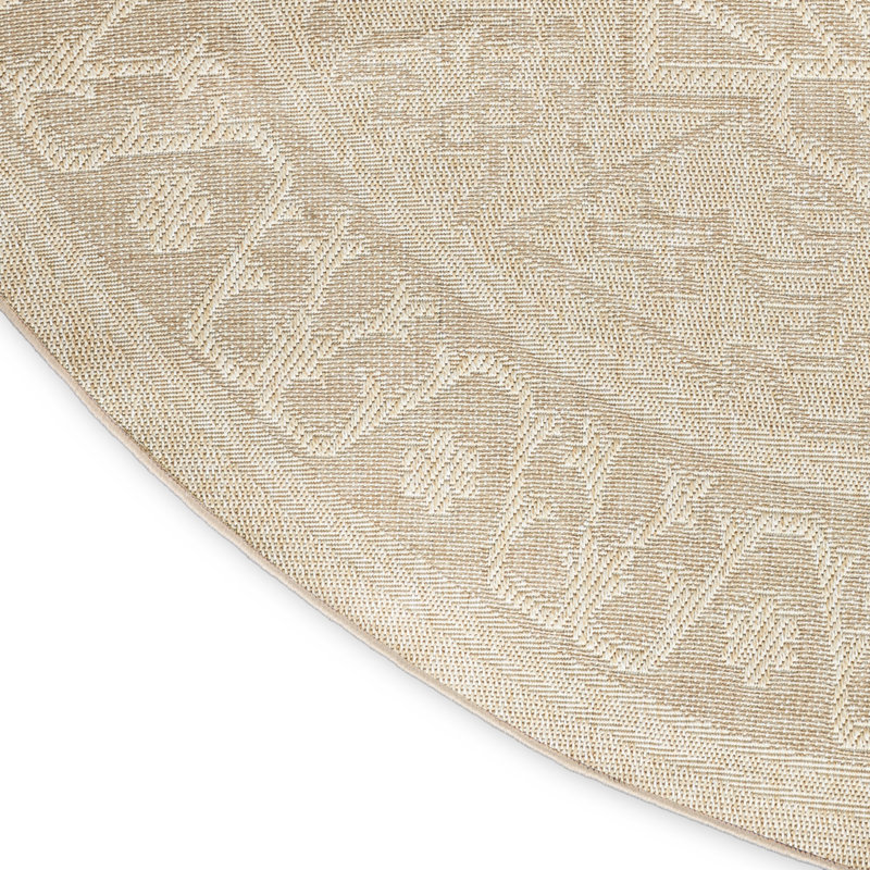 Gerritt Persian Indoor/Outdoor Area Rug, Round 8'