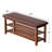 Leather-Cushioned Shoe Bench With Storage — Two-Tier Rubberwood Entryway Bench For Hallway, Front Door & Mudroom-1714783198