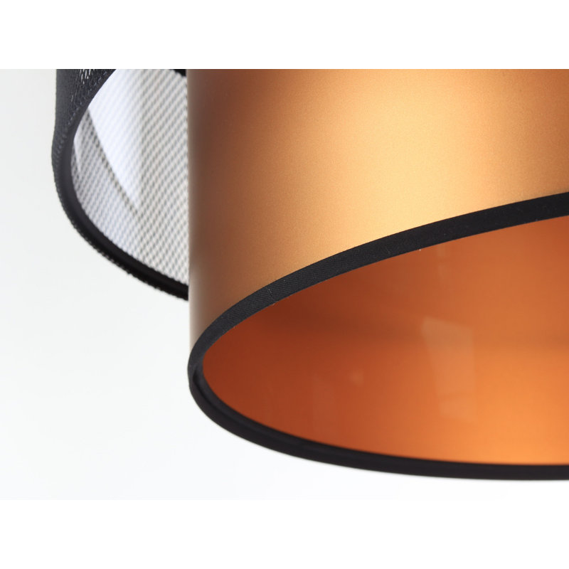 Kawamoto 1 - Light Silver Drum Pendant, Coppery