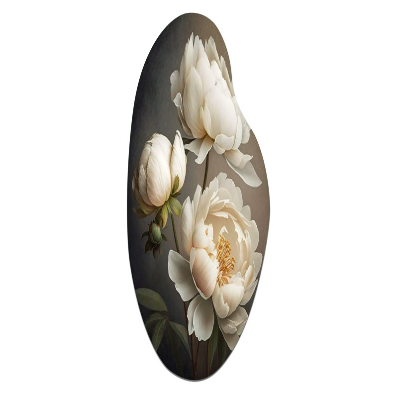 Décoration murale irrégulière en métal Gessner - Peony, H 38 po x l 15 po