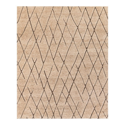 Tapis géométrique en laine noué à la main Tureka