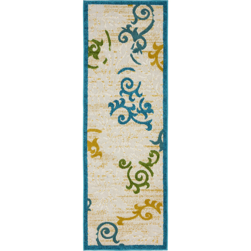 Fidela Abstract Indoor / Outdoor Rug, Runner 2' x 6'1"