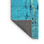 Tapis abstrait en polyester / laine tissé à la machine abstrait bleu sarcelle-320201168