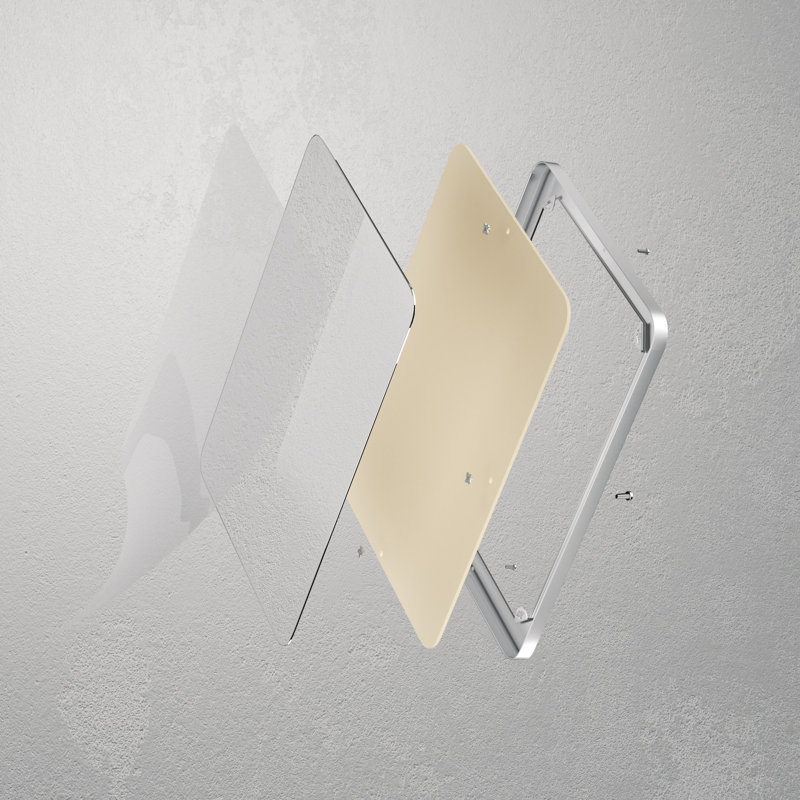 Miroir de salle de bain Morelock, Argent, 28 po x 20 po