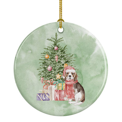 Figurine décorative de Noël chiot Beagle