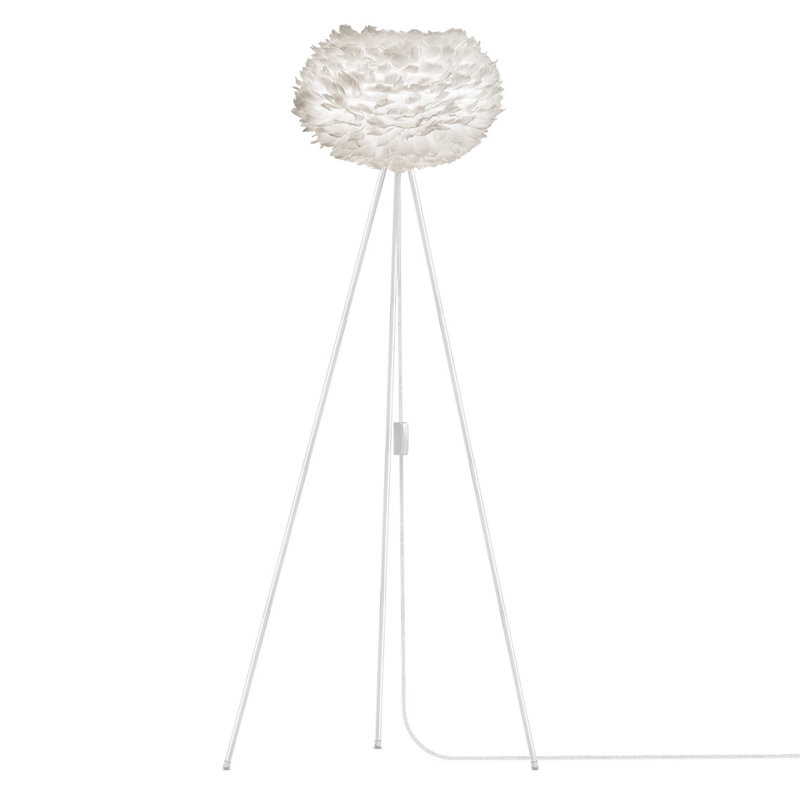 Eos 63'' Tripod Floor Lamp, White, White, 56" H