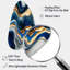 «Vibrant Blue and Gold Agate II», art mural asymétrique transitionnel en métal pour le salon, impression d'art moderne de forme irrégulière-105584184