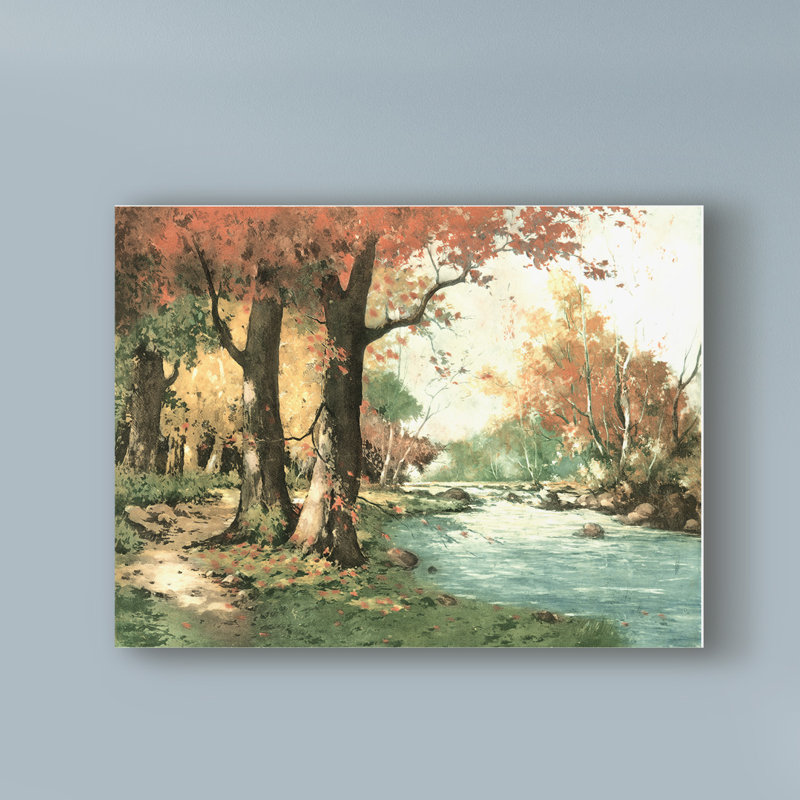 « automne landscape i », reproduction sur toile tendue, H 35 po x l 47 po x P 2 po