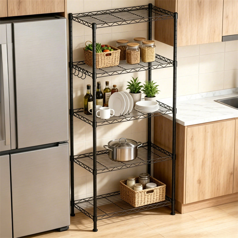 5 Tier Adjustable Wire Shelving Unit