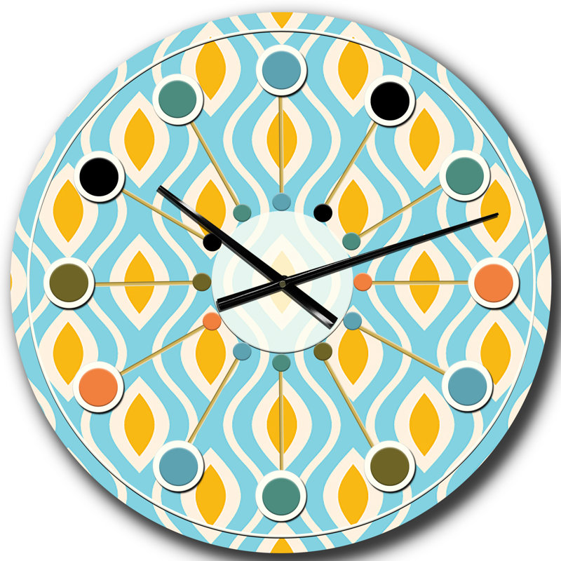 Horloge murale rétro Mid-Century, Grand