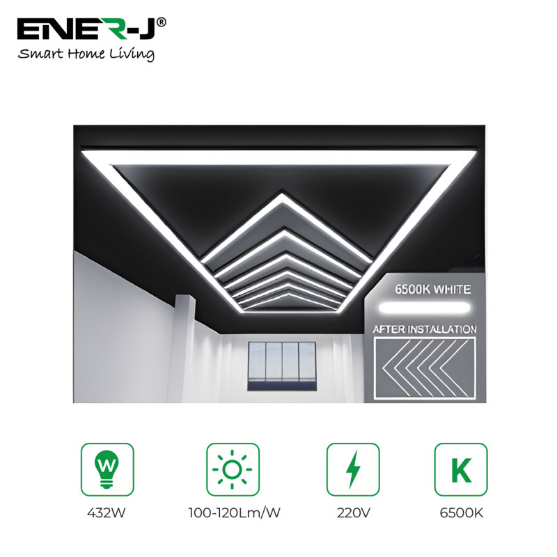432W Designer Ceiling Lights with Frame 8 Arrow and border