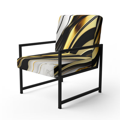 Cullivan - Fauteuil d'appoint rembourré en marbre