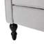 Fauteuil inclinable en tissu capitonné gris clair-984299534