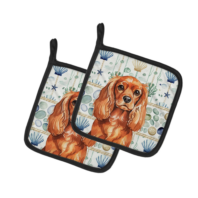 Paire de poignées Ruby English Toy Spaniel