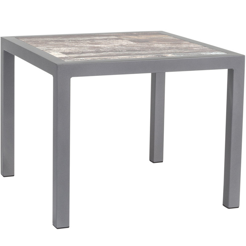 Quadra Outdoor Rectangle Side Table, Graphite, Canyon Taupe