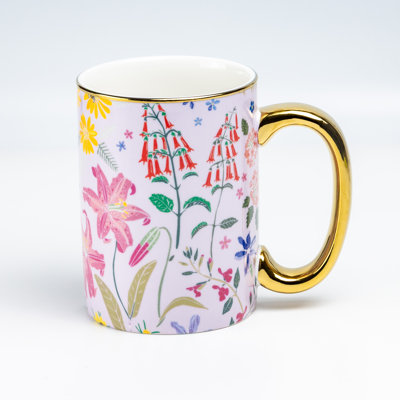 Chelsea Lavendar Garden Coffee Mugs, Set of 2