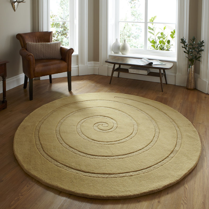 Vesper area rug Hand Tufted Circle Gold, Round 180cm