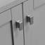 Meuble-lavabo sur pied 48 po, meuble-lavabo autoportant avec comptoir, armoire de rangement en bois massif gris