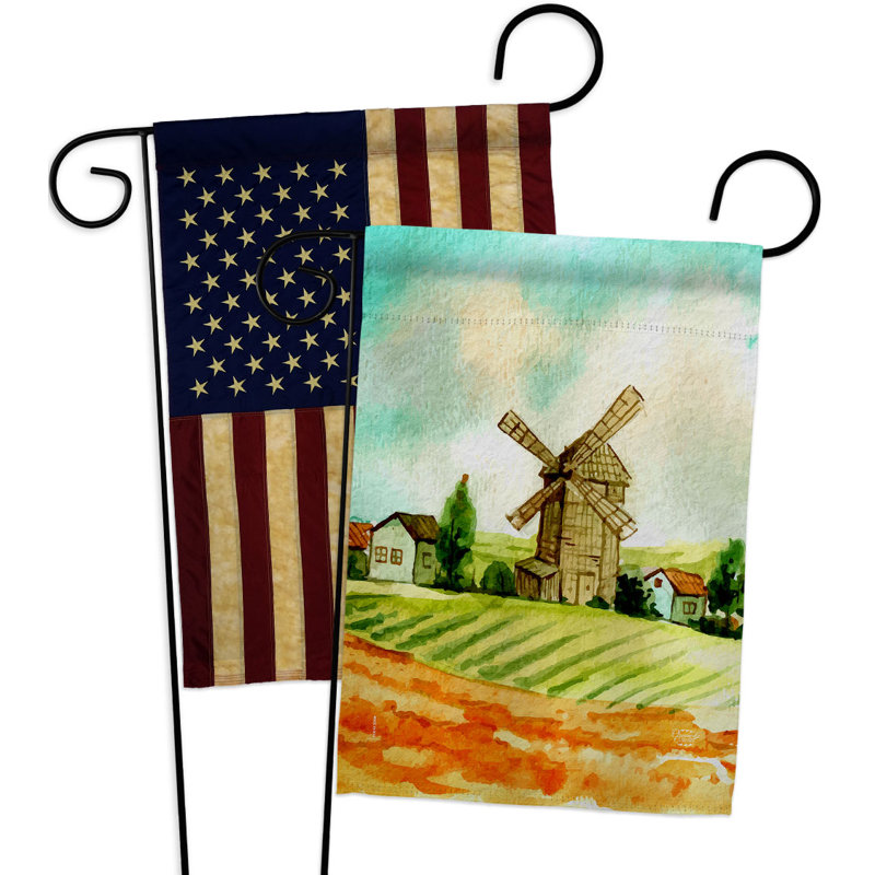 Drapeau de jardin à 2 faces en polyester / mélange de polyester 19 x 13 po