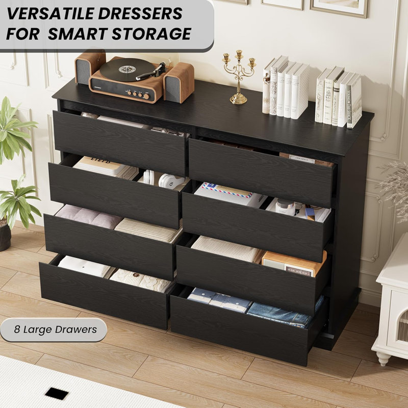 8 Drawer Dressers for Bedroom, with Deep Drawers