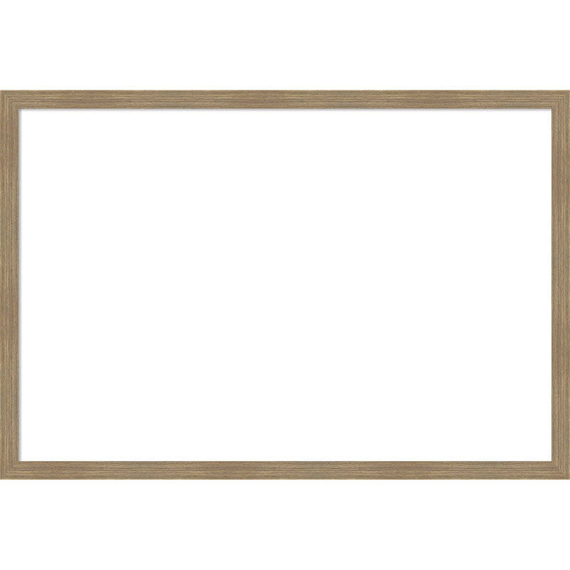 Woodgrain Stripe Framed Dry Erase Magnetic Board Organization Boards, H 20 po x l 14 po, Bronze/brun