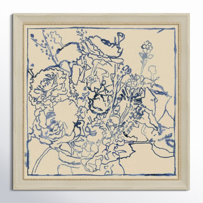 Indigo Floral Sketch by Megan Meagher